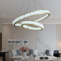 Avalon Alabaster Anne Circle Round Chandeliers