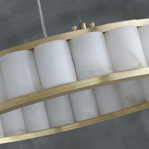 Avalon Alabaster Anne Circle Round Chandeliers