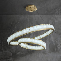 Avalon Alabaster Anne Circle Round Chandeliers