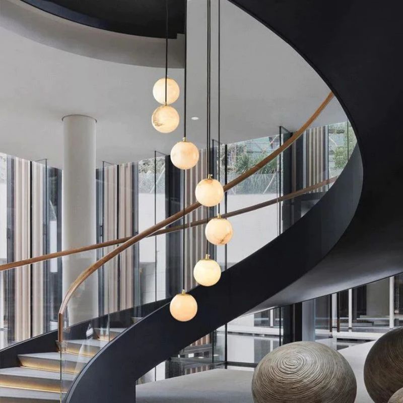 Alabaster Global Staircase Chandelier Main image