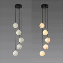 Alabaster Global Wavy Chandelier