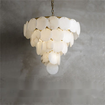 Charlene Alabaster Multi-Tier Round Chandelier