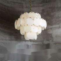 Charlene Alabaster Multi-Tier Round Chandelier
