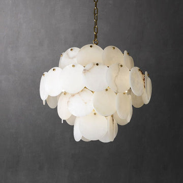 Charlene Alabaster Multi-Tier Round Chandelier