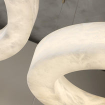 Glacera Alabaster Round Chandelier 19'' 27'' 36'' 60''D
