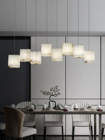 Modern Alabaster Cube Pendant Light - CasaraHouse