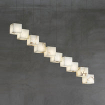 Modern Alabaster Cube Pendant Light - CasaraHouse