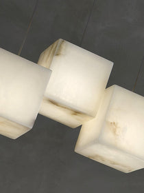 Modern Alabaster Cube Pendant Light - CasaraHouse