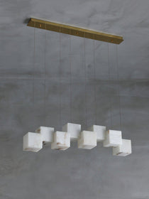 Modern Alabaster Cube Pendant Light - CasaraHouse