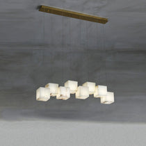 Modern Alabaster Cube Pendant Light - CasaraHouse