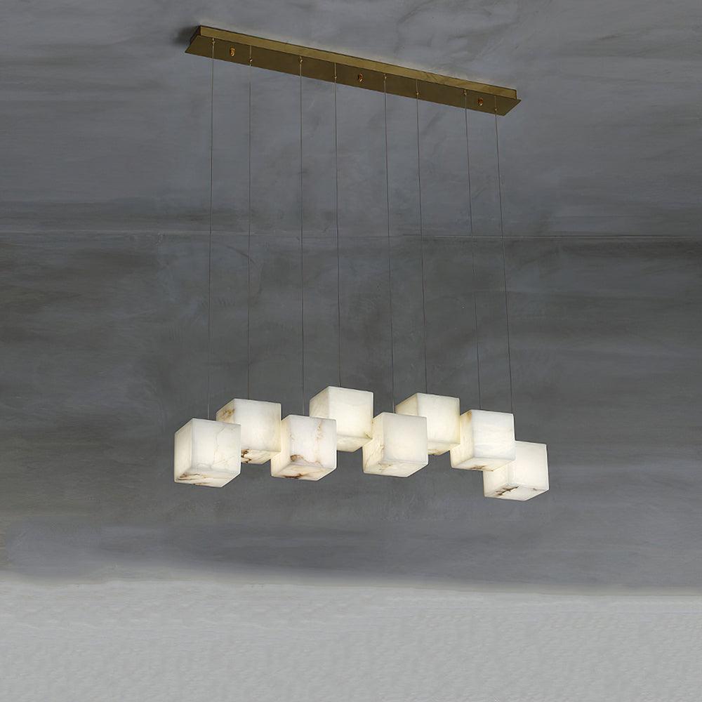 Modern Alabaster Cube Pendant Light - CasaraHouse