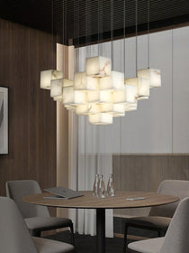 Modern Alabaster Cube Pendant Light - CasaraHouse