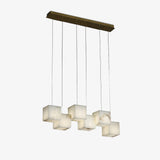 Modern Alabaster Cube Pendant Light - CasaraHouse