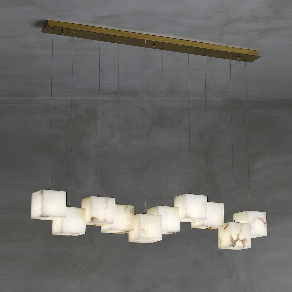 Modern Alabaster Cube Pendant Light - CasaraHouse