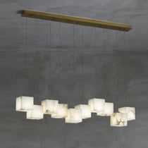 Modern Alabaster Cube Pendant Light - CasaraHouse