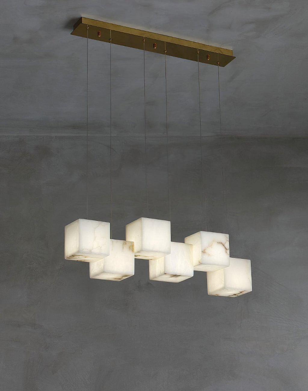 Modern Alabaster Cube Pendant Light - CasaraHouse