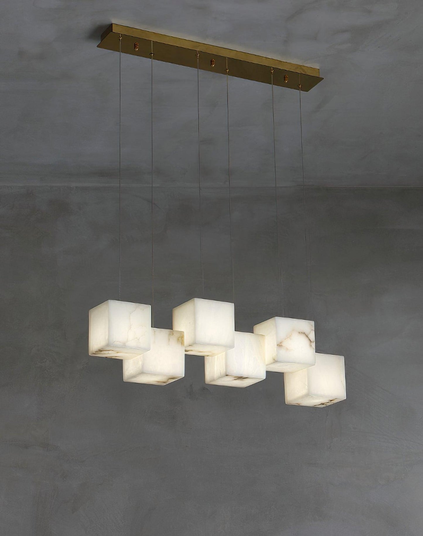 Modern Alabaster Cube Pendant Light - CasaraHouse