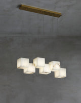 Modern Alabaster Cube Pendant Light - CasaraHouse