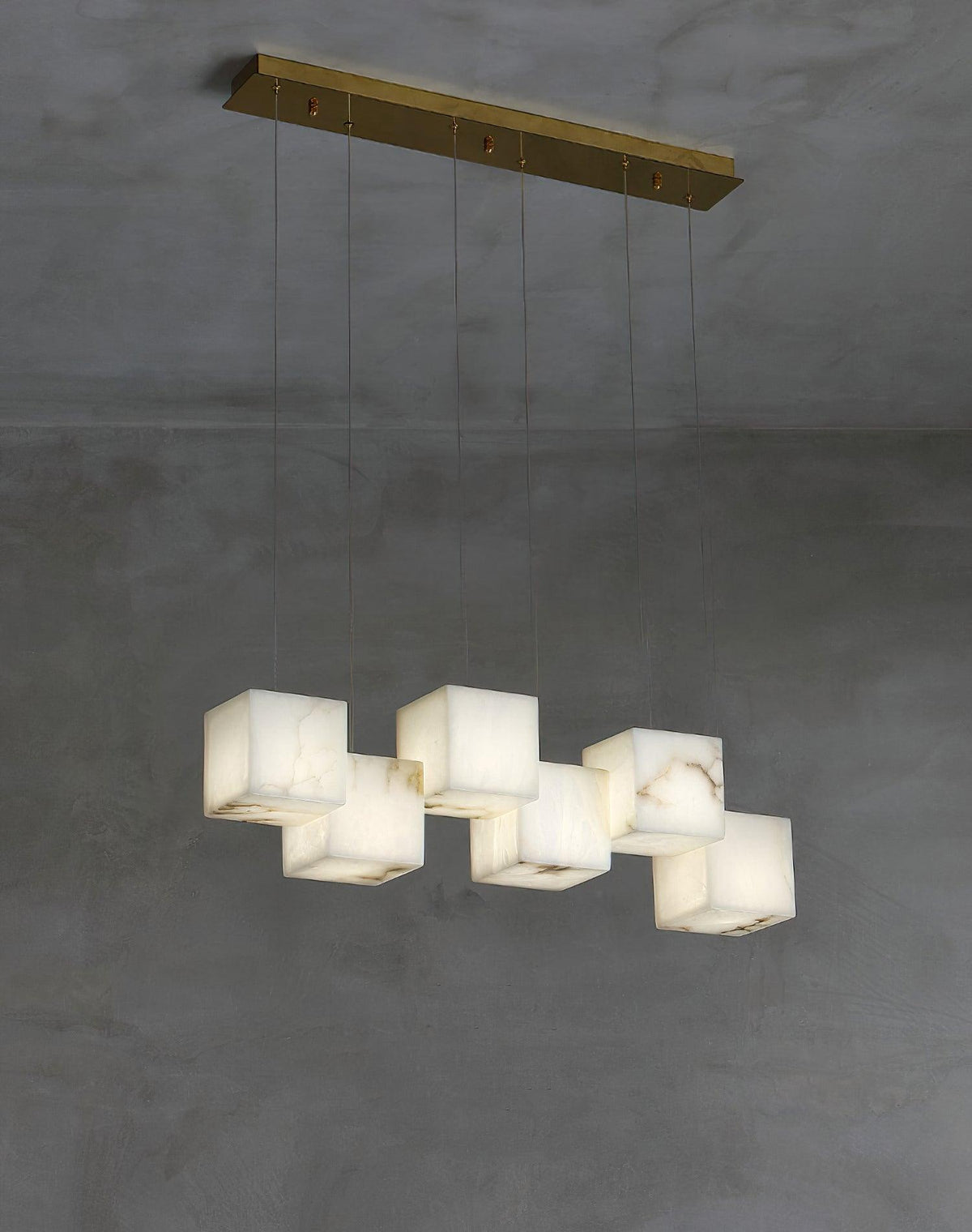 Modern Alabaster Cube Pendant Light - CasaraHouse
