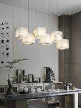 Modern Alabaster Cube Pendant Light - CasaraHouse