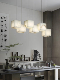 Modern Alabaster Cube Pendant Light - CasaraHouse