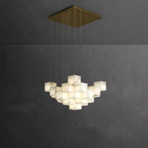 Modern Alabaster Cube Pendant Light - CasaraHouse