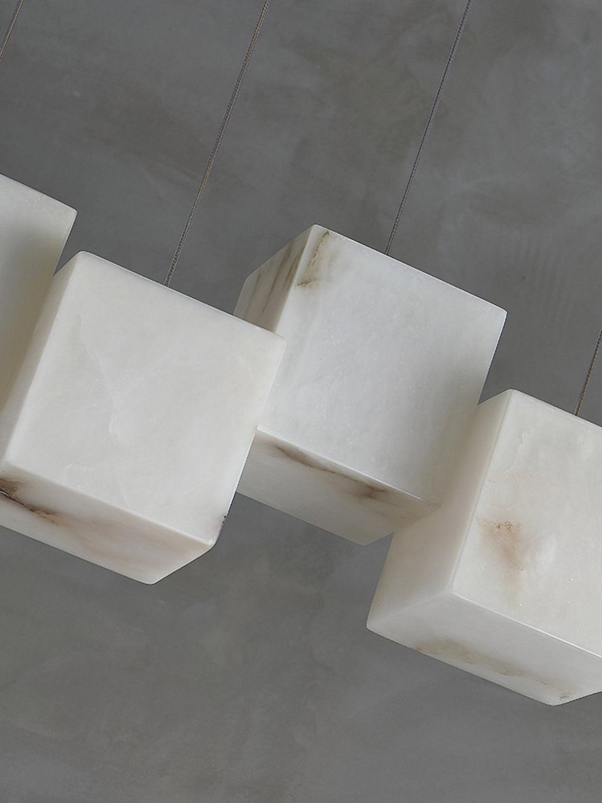 Modern Alabaster Cube Pendant Light - CasaraHouse