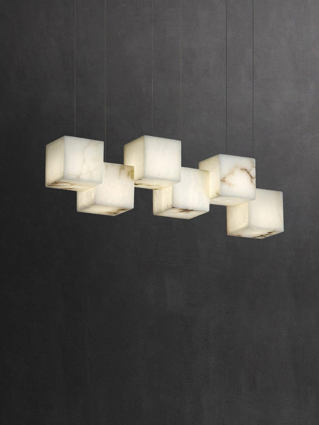 Modern Alabaster Cube Pendant Light - CasaraHouse