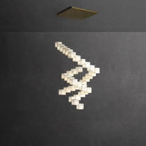 Modern Alabaster Cube Pendant Light - CasaraHouse