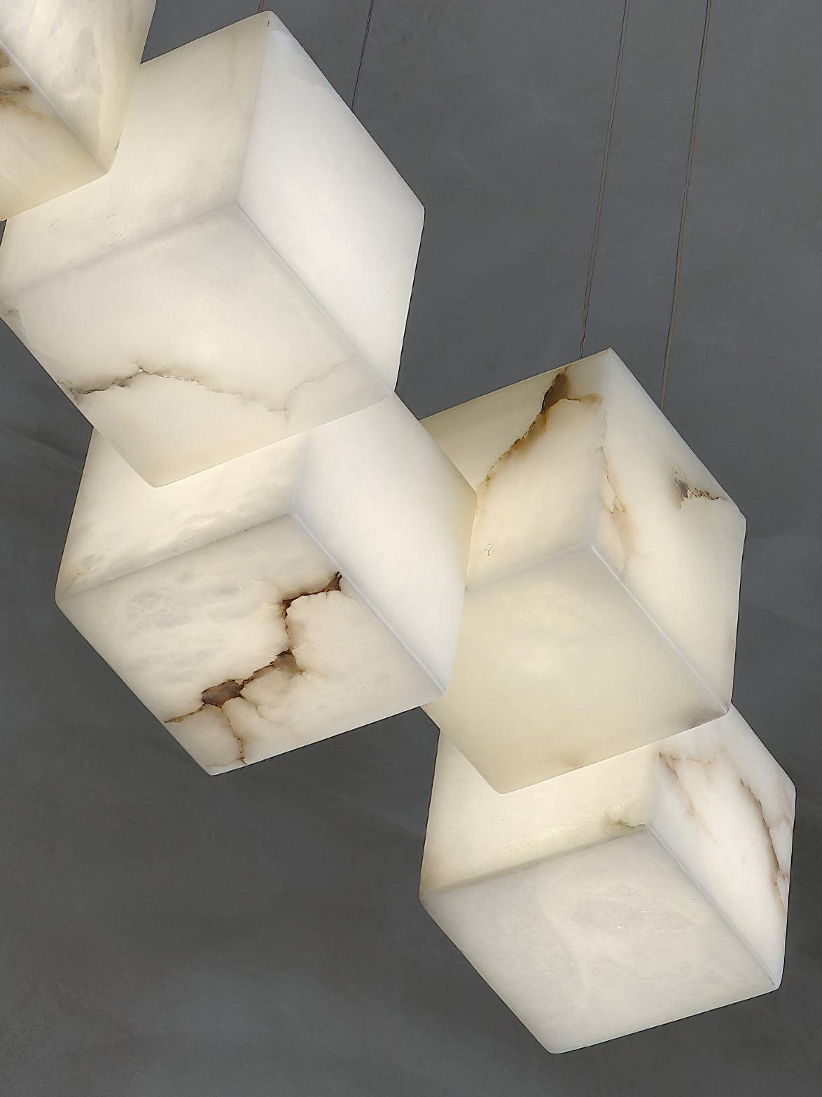 Modern Alabaster Cube Pendant Light - CasaraHouse