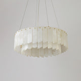 Contemporary Alabaster Cascade Tiered Chandelier