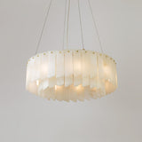 Contemporary Alabaster Cascade Tiered Chandelier