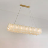 Contemporary Alabaster Cascade Tiered Chandelier
