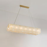 Contemporary Alabaster Cascade Tiered Chandelier