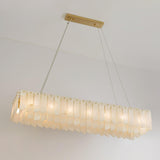 Contemporary Alabaster Cascade Tiered Chandelier