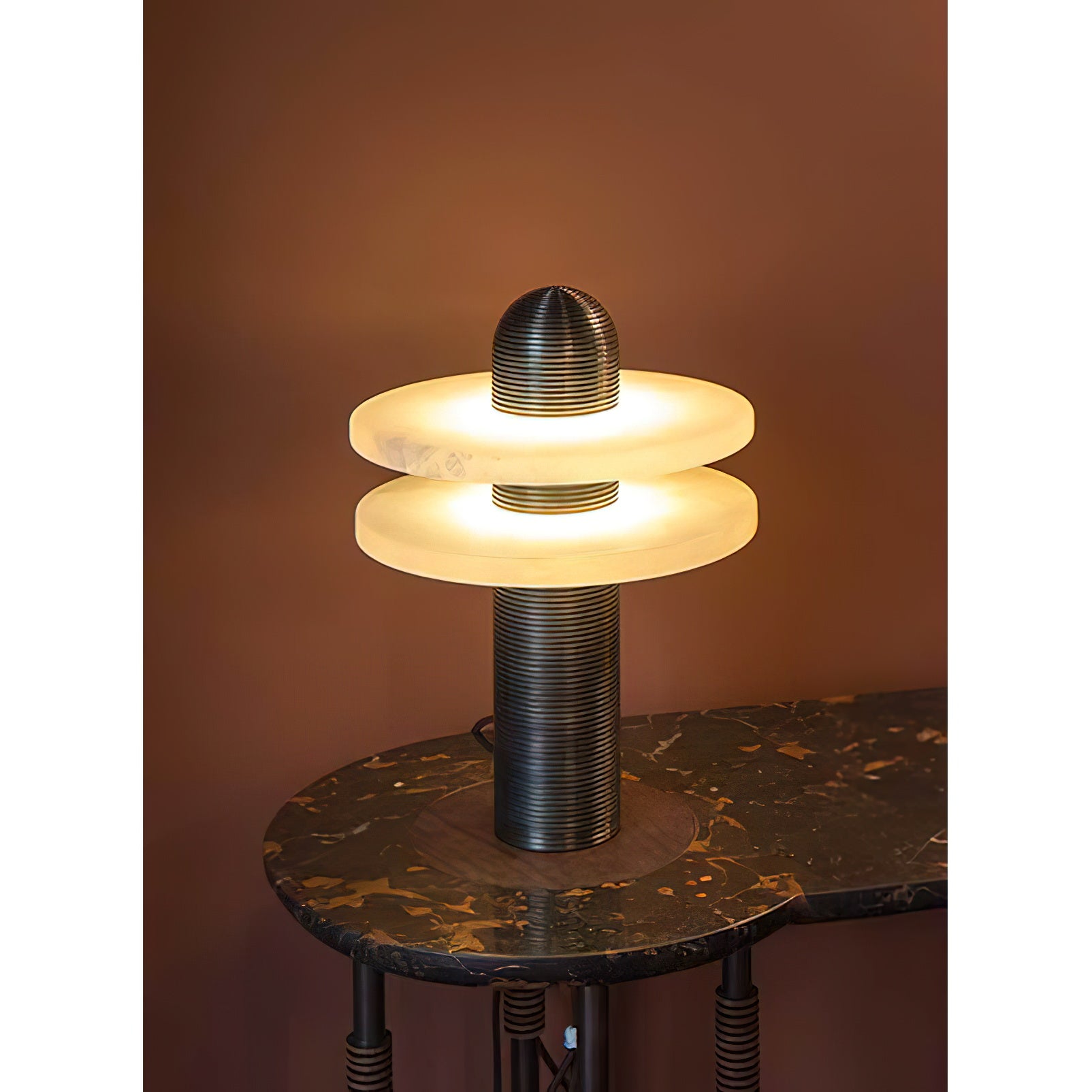 Alabaster Comet Alabaster Table Lamp
