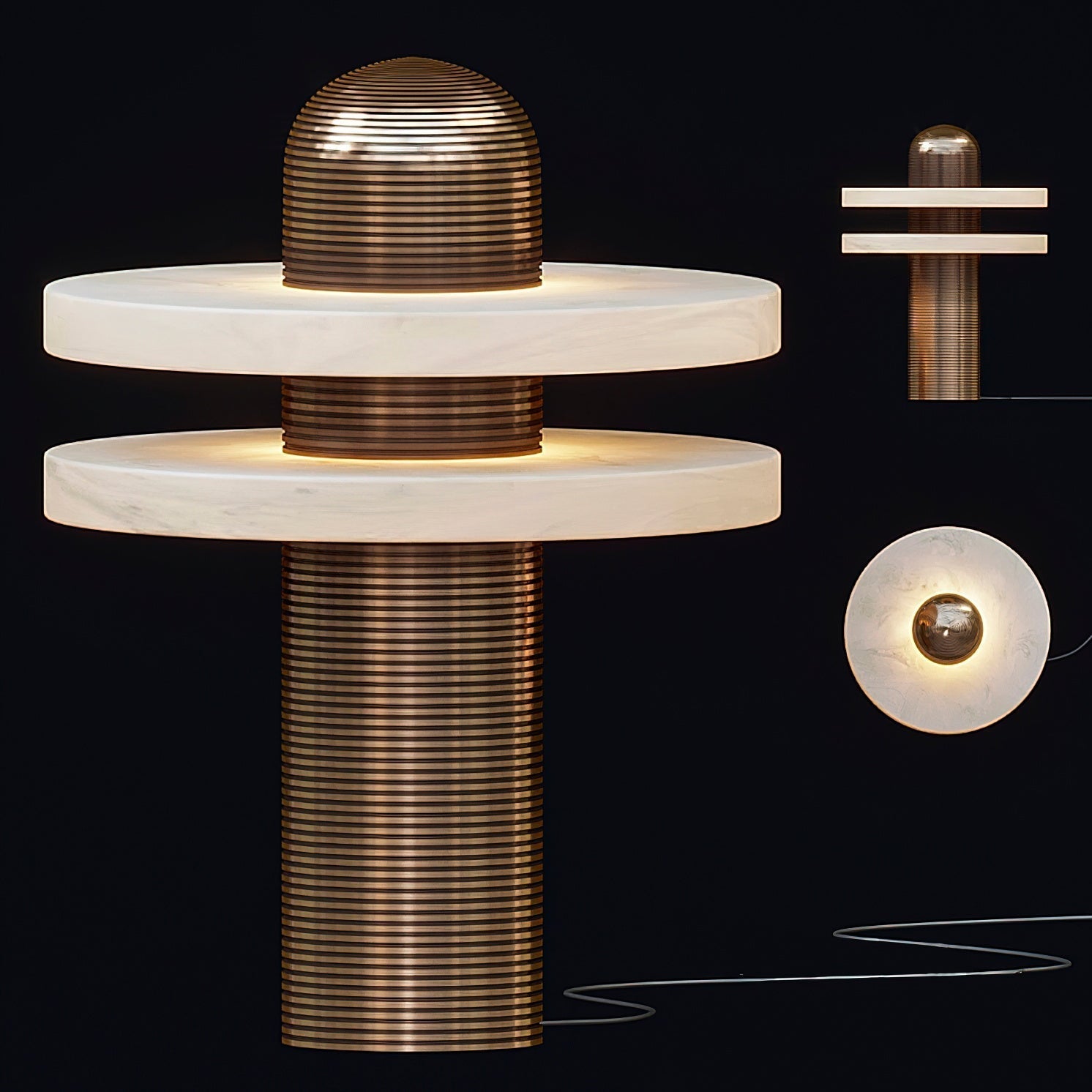 Alabaster Comet Alabaster Table Lamp