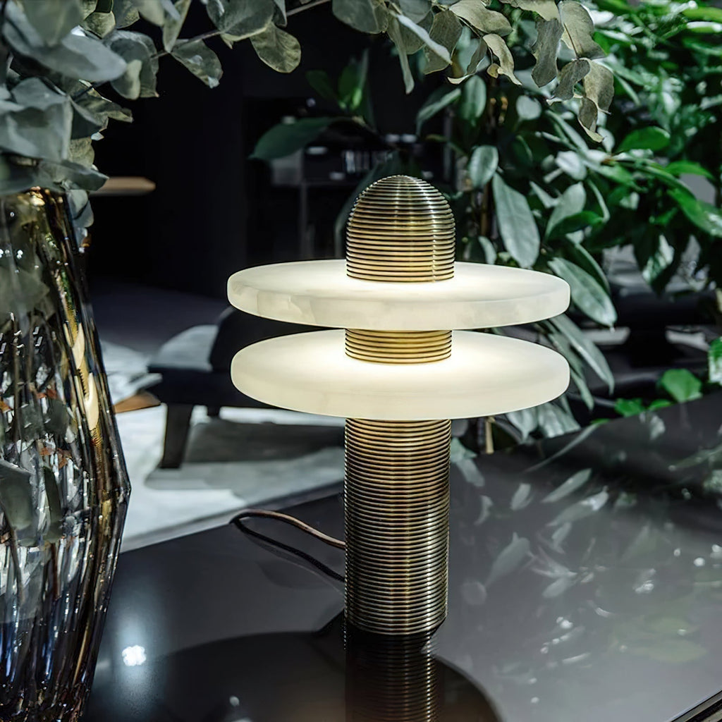 Alabaster Comet Alabaster Table Lamp