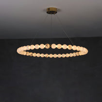 Alabaster Orb Ring Chandelier