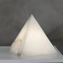 Alabaster Pyramid Table Lamp