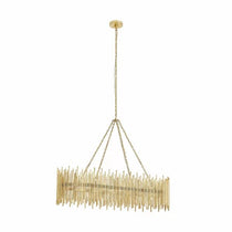 Althely Brass 10 Lights Rectangle Chandelier