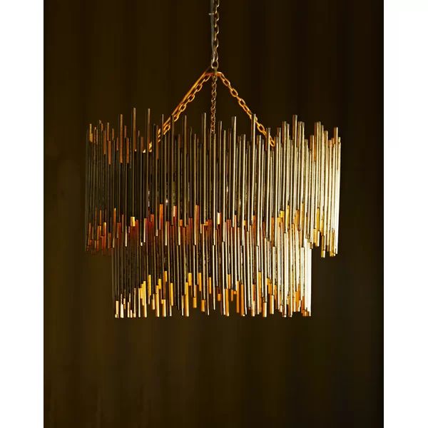 Althely Brass 8 Lights  2-Tier Chandelier