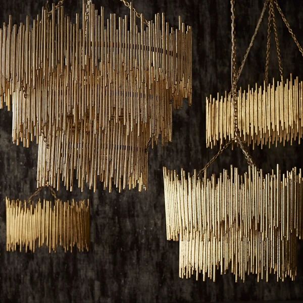 Althely Brass 12 Lights  3- Tier Chandelier