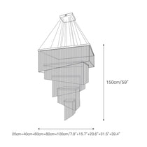 Aluminum Chain Tassel Chandelier