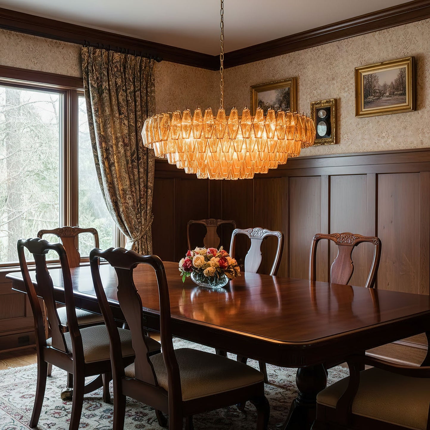 Premium Amber Sorrento Chandelier - CasaraHouse