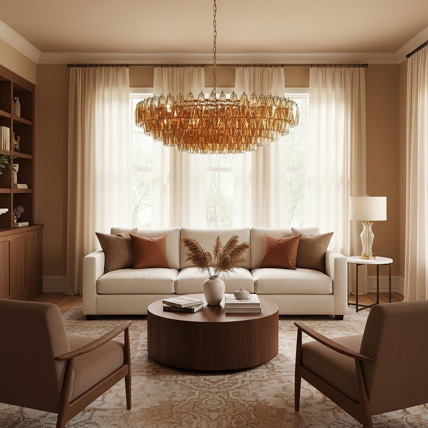 Premium Amber Sorrento Chandelier - CasaraHouse