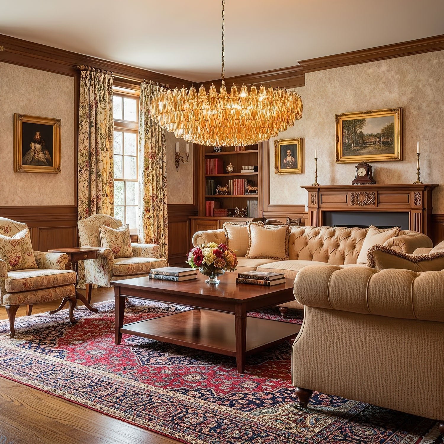 Premium Amber Sorrento Chandelier - CasaraHouse