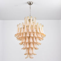 Designer Amber Cloud Murano Glass Petals Chandelier - CasaraHouse