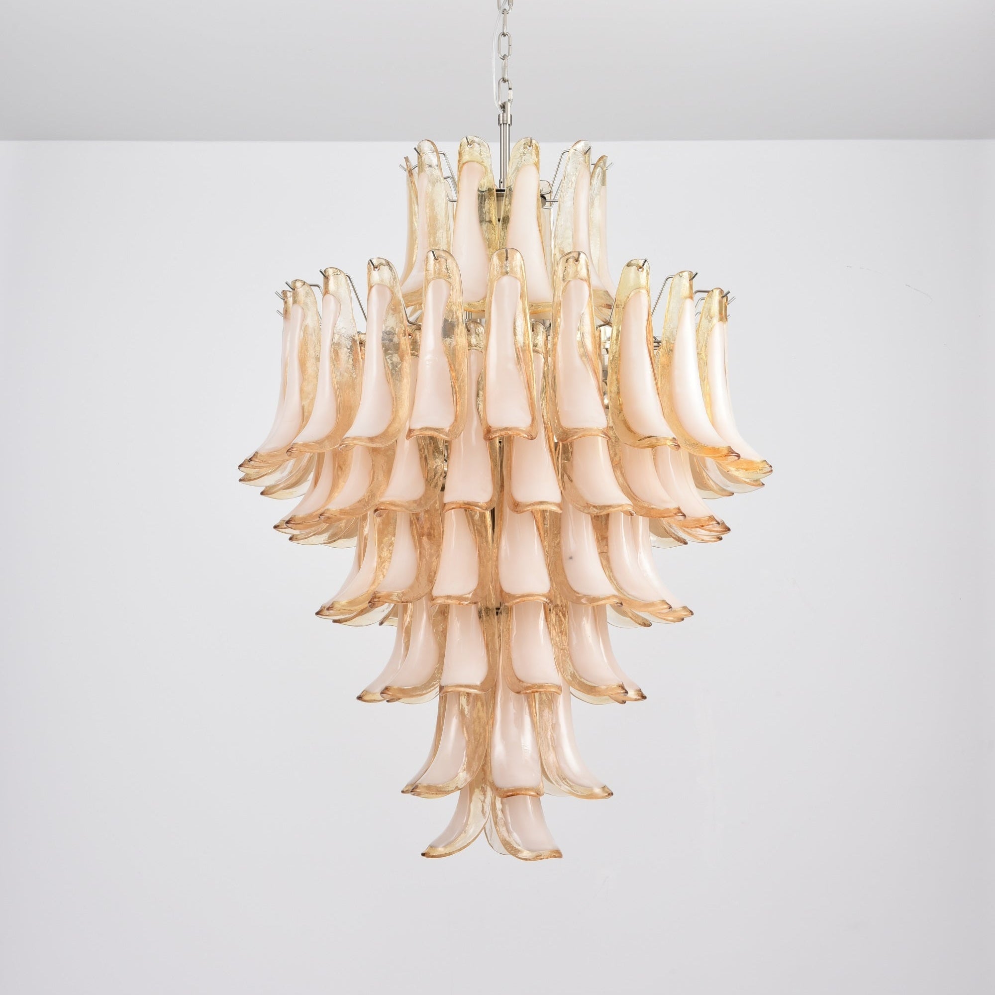 Designer Amber Cloud Murano Glass Petals Chandelier Secondary image