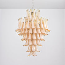Designer Amber Cloud Murano Glass Petals Chandelier - CasaraHouse